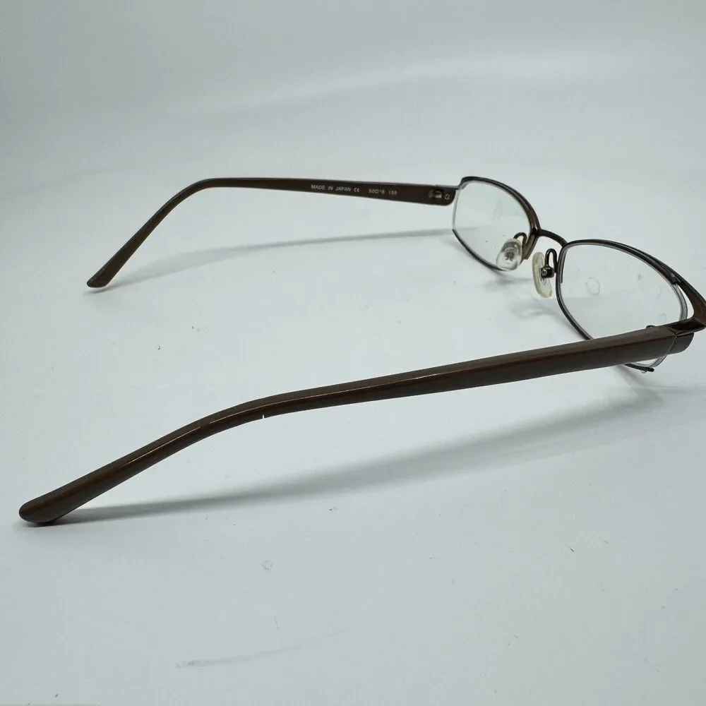 O&X NEW YORK Eyeglasses Frames Light Brown Titanium OT-217u 50- 18 H12126‎